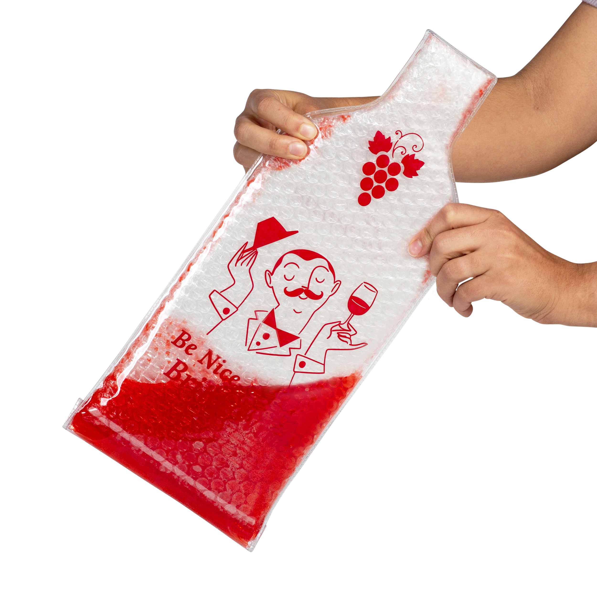 Lazenne Wine Cush para 1 garrafa - Conjunto de 6 unidades - Manga de saco de vinho reutilizável com proteção tripla